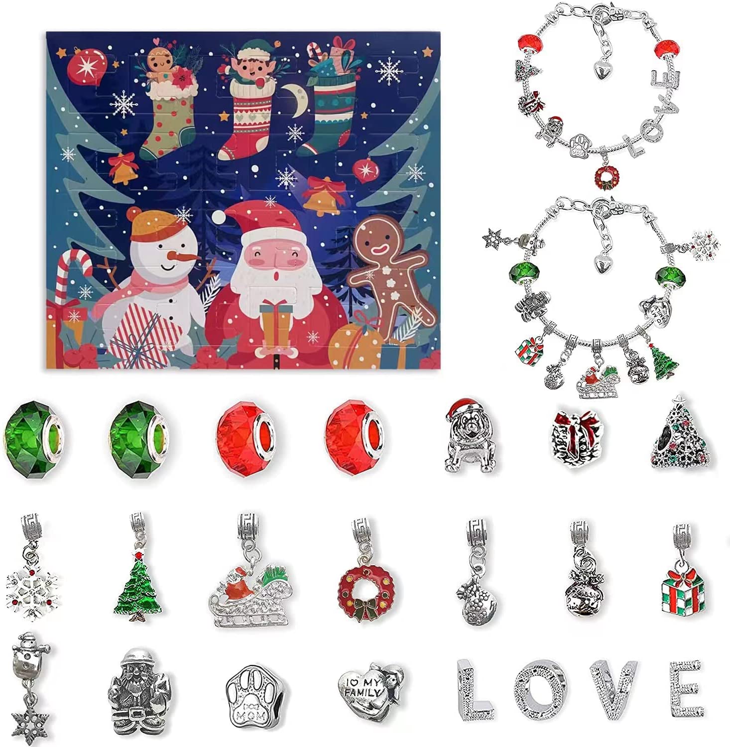 🎉Buy 2 Get 18% Off🎅DIY Christmas Advent Calendar Bracelets Set-4